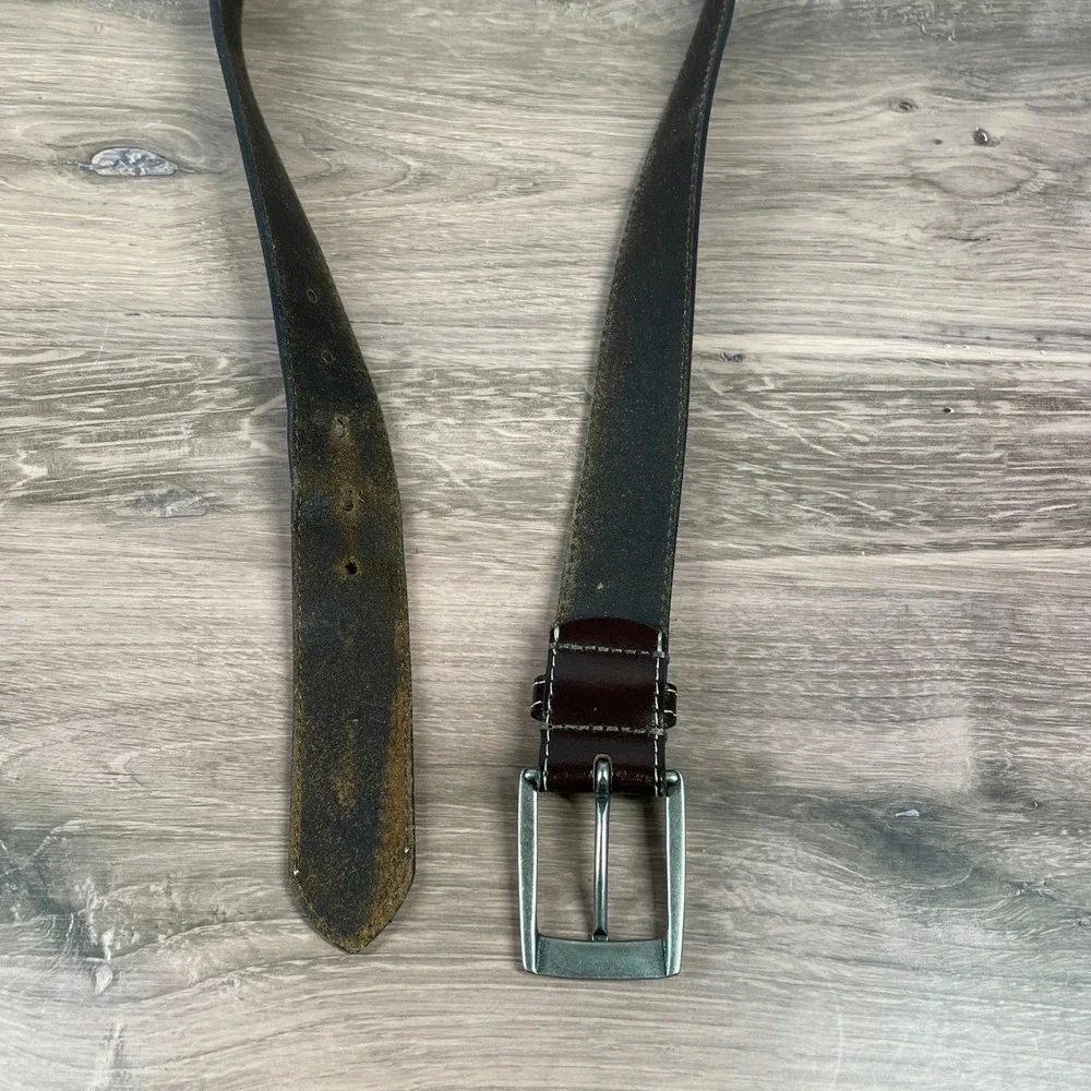 Timberland Mens Brown Leather Belt Size 42